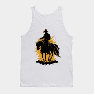 Cowboy riding a horse Tank Top